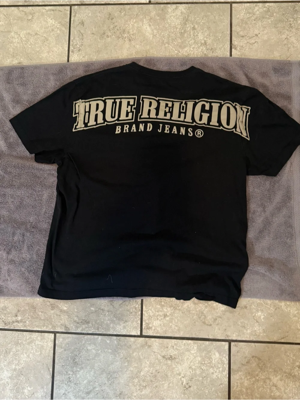 True Religion Black Crewneck Tee 🔥